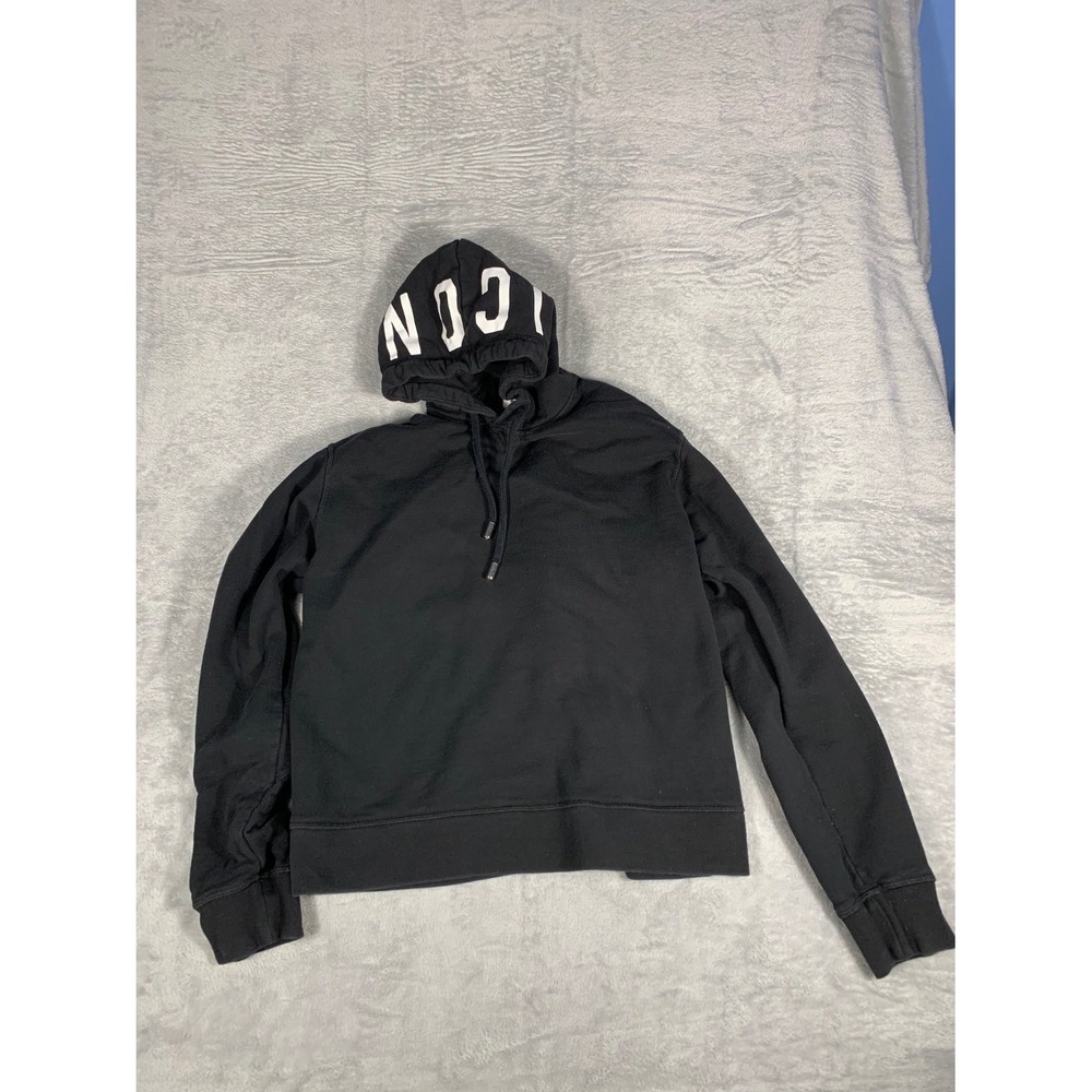 DSQUARED2 Icon Hooded Sweatshirt Men's Hoodie S Black Drawstring Hood